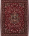 Couristan 0612/3337 KASHIMAR All Over Center Medallion 63-Inch by 93-Inch Wool Area Rug, Antique Red