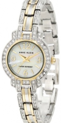 Anne Klein Women's 10/9775MPTT Swarovski Crystal Accented Two-Tone Bracelet Watch