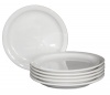 Restaurant Quality White Ivory Ceramic Narrow Rim Plates - Set of 6 - 10.5 - Microwave and Dishwasher Safe - Commercial Grade