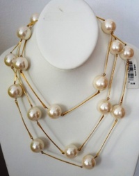 60 Long CAROLEE Glass Pearl Necklace