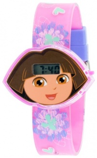 Nickelodeon Kids' DTE1012 Dora Molded Iconic Head Watch