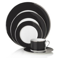 Mikasa Color Studio Black-Platinum 5-Piece Dinnerware Placesetting