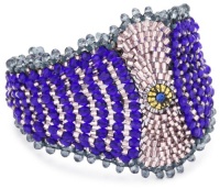 Miguel Ases Blue Quartz and Swarovski Marquis Magnetic Bracelet