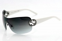 Gucci GG2890/S Sunglasses - 06XL Dark Ruthenium White (PT Grey Gradient Lens) - 99mm