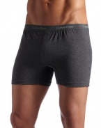 Calvin Klein Men's Underwear BXR Matrix Knit Slim Fit Boxer, Charcoal Heather, Large