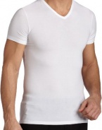 Calvin Klein Men's Micro Modal Short Sleeve V-Neck,White,Medium