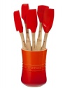 Le Creuset Revolution Silicone Utensil Set, 6-Piece,Flame