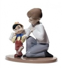 Nao by Lladro fine porcelain figurine from their Disney Collection: Pinocchio's First Steps - No.1678