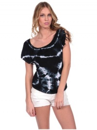 Vintage Havana Womens Tie Dye String Back Top - Black - Large