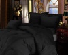 Chezmoi Collection 7 Pieces Solid Black Microsuede Comforter 90x92 Bed-in-a-bag Set Queen Size