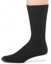 Gold Toe Men's English Ribbed Lisle Non-Elastic Sock, Black, 12