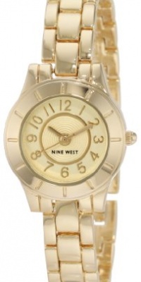 Nine West Women's NW1190CHGB  Gold-Tone Champagne Dial Bracelet Watch