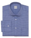 Ike Behar Mini-Check Dress Shirt - Regular Fit