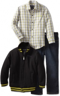 Kenneth Cole Boys 2-7 Toddler Jacket with Shirt and Jean, Black, 2T