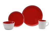 Oneida Color Burst Very Cherry 16-Piece Dinnerware Set, Service for 4