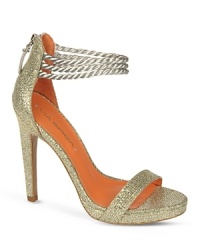 Rope in admirers in these Greek goddess-worthy platform sandals, with silken twisted cables at the ankle.