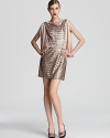 Smooth, draped jersey sides lend a glamorous look to ERIN Erin Fetherston's sequined dress--a bow-detailed waist ensures a figure-flattering fit.