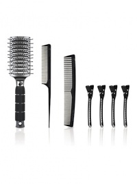 The professionally recommended tool kit for shaping smooth styles includes:Hair detangling vent brush Sectioning comb with pointy tip to make parting hair easy All purpose comb to use alongside the iron to distribute Four sectioning clips hair evenly through plates  DUE TO HIGH DEMAND, A CUSTOMER MAY ORDER NO MORE THAN 6 UNITS OF THIS ITEM EVERY THIRTY DAYS. 