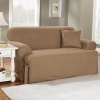 Sure Fit 139727269B_L-SAGE Duck Solid T-Cushion Loveseat Slipcover, Sage