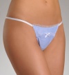 Betsey Johnson Women's Stretch Yarn Dye Stripe Side String Thong