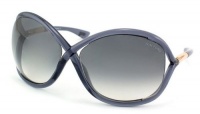 Tom Ford Whitney FT0009 Sunglasses - 0B5 Shiny Transparent Dark Gray (Gradient Dark Gray Lens)