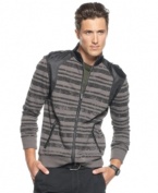 Keep your casual style on the fast track with this striped jacket from INC International Concepts. (Clearance)