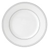 Sparkling platinum and mica accent this decidedly contemporary Vera Wang plate, lending a look that's fresh and dimensional.