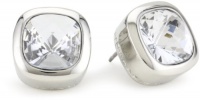 T Tahari Silver Tone Singnature Stud Earrings