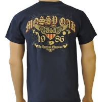 Mossy Oak Navy USA Short Sleeve Logo T-Shirt