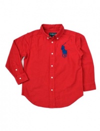 Polo Ralph Lauren Boys Big Pony Blake Oxford, Red, 3/3T