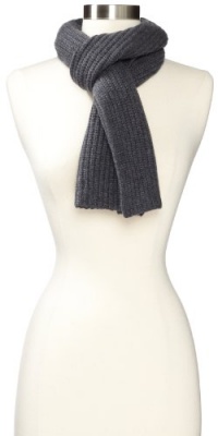 Amicale Men's Cashmere Knit Scarf, Heather Grey, One Size