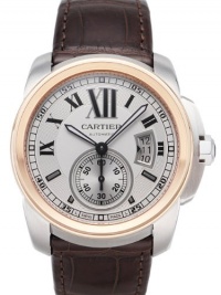 Cartier Calibre De Cartier Silver Dial Mechanical Wind Mens Watch W7100039