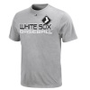 MLB Mens Chicago White Sox Control Pitcher Steel Heather/Black Short Sleeve 2-Pauthentic Collectionk Crw Nck Ls Hoodie By Majestic