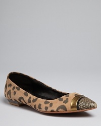 The pointed toe, cap toe and exotics trends converge in these must-have flats by designer Rebecca Taylor.