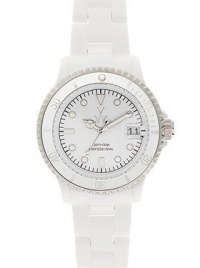 Toy Watch Quartz, White Dial with White Plasteramic Mini Bracelet - Women's Watch FLS08WH