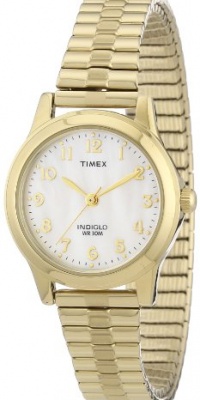 Timex Women's T2M827 Elevated Classics Dress Gold-Tone Stainless Steel Expansion Band Watch