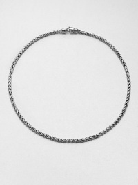 A simply elegant style in sleek sterling silver; perfect on it's own or with your favorite enhancer. Sterling silverLength, about 20Lobster clasp closureImported 