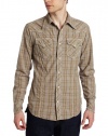 True Religion Men's Long Sleeve Rocky Plaid Western Shirt