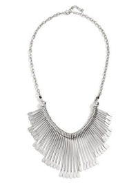 GUESS Silver-Tone Paddle Necklace, SILVER