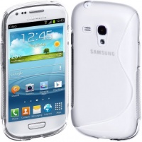 Cimo S-Line Back Case Flexible TPU Cover for Samsung Galaxy S III mini - Clear