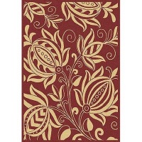 Safavieh Courtyard Collection CY2961-3707-2 Red and Natural Indoor/Outdoor Area Rug, 2-Feet by 3-Feet 7-Inch