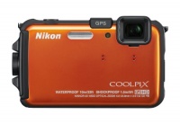 Nikon COOLPIX AW100 16 MP CMOS Waterproof Digital Camera with GPS and Full HD 1080p Video (Orange)