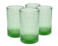 Artland Iris Highball, 17-Ounce, Light Green, Set of 4