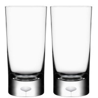 Orrefors Intermezzo Satin Tumbler Highball Glass 2-pk