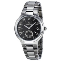 Philip Stein Signature Round Black Dial Stainless Steel Unisex Watch 42-FB-SS