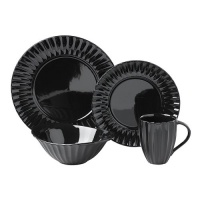 Sasaki Dynasty Black 4-Piece Place Setting, Service for 1