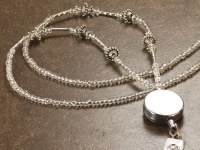 Boojee Beads Silver Spring Badge Reel Lanyard Necklace