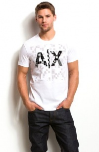 Armani Exchange Checkerboard Logo Tee