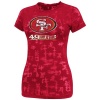 NFL Womens San Francisco 49ers Dream II Bright Cardinal Etch Short Sleeve Crew Neck Tee