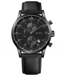 A midnight cool timepiece for those dark after hours, by Hugo Boss.